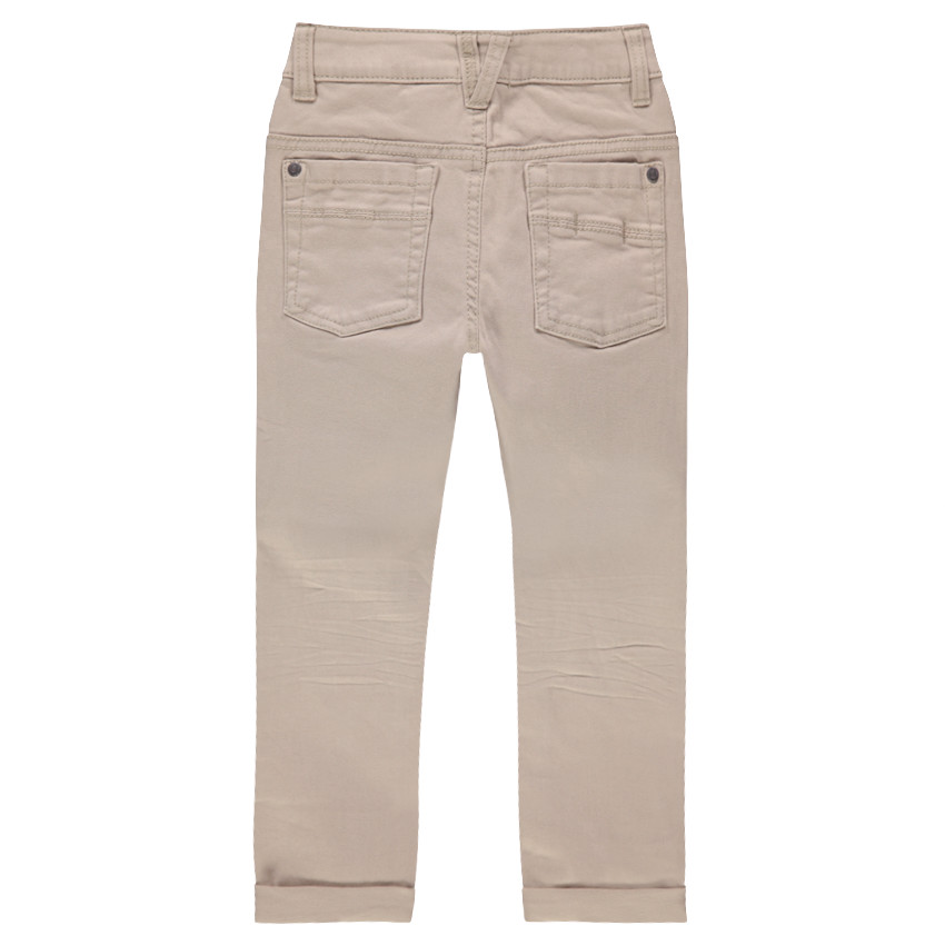 Pantalon en twill effet crinkle uni 