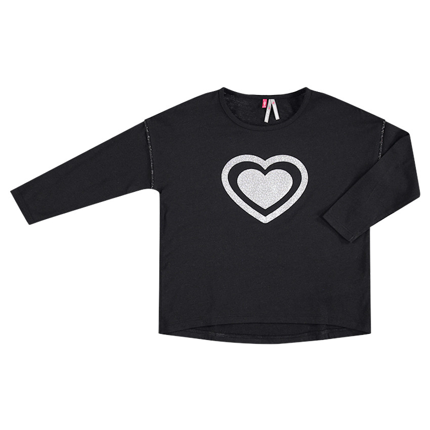 Tee-shirt manches longues avec coeur printé sur le devant 