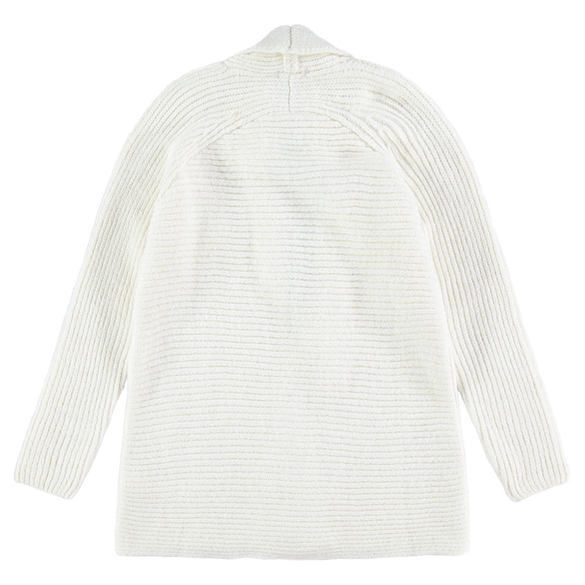 Junior - Gilet en maille côtelée col châle 