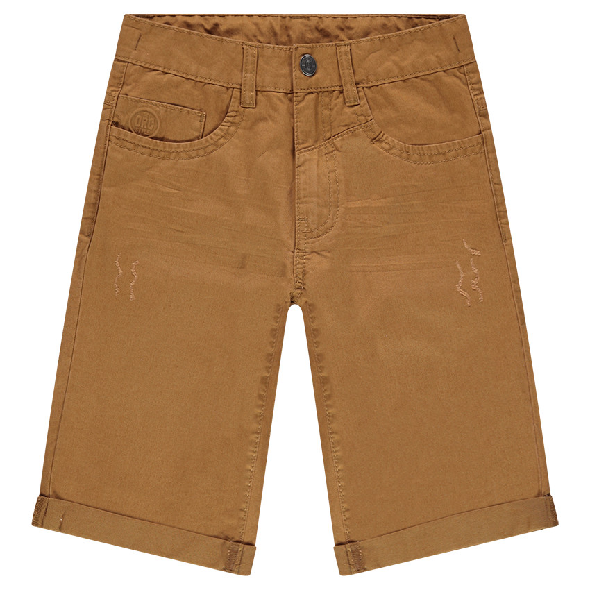 Junior - Bermuda en twill effet crinkle à poches 