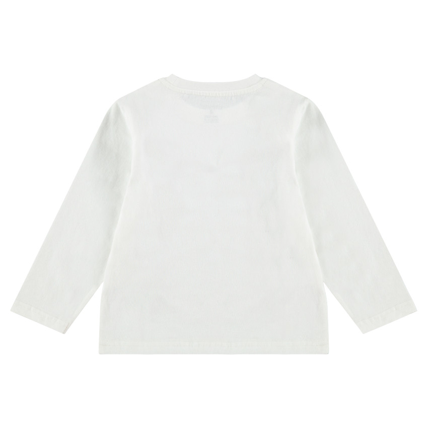 Tee-shirt manches longues en jersey avec motif et sequins magiques 