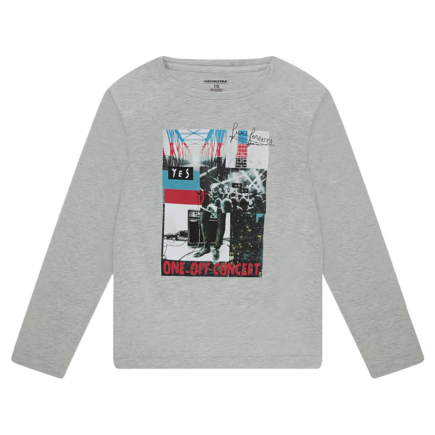 Junior - Tee-shirt manches longues en jersey avec print fantaisie sur le devant 