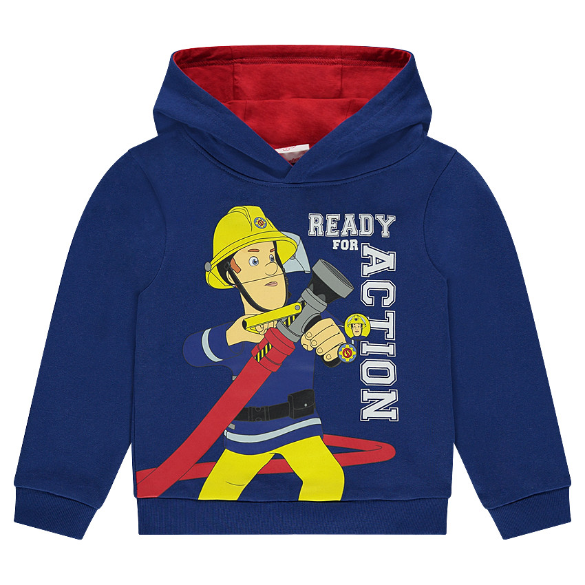 Sweat à capuche en molleton print Sam le pompier 2 Prism Art and Design Limited 