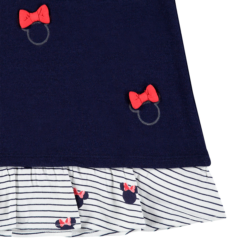 Robe manches courtes effet 2 en 1 esprit marin avec prints Minnie Disney 