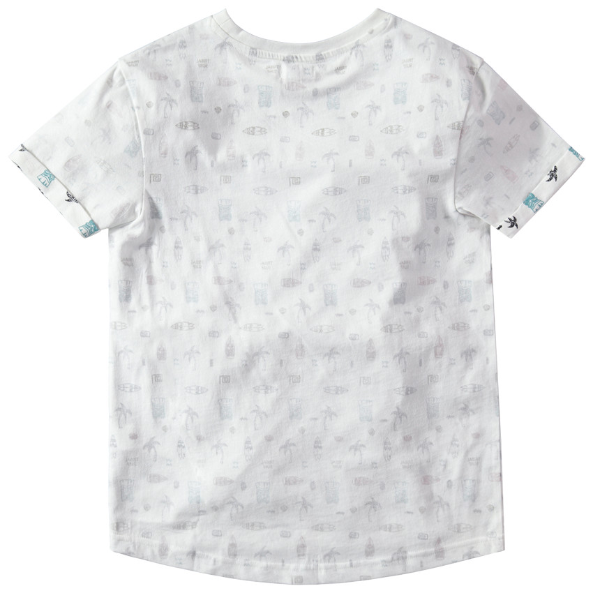 Junior - T-shirt manches courtes en jersey à imprimé tribal en envers 