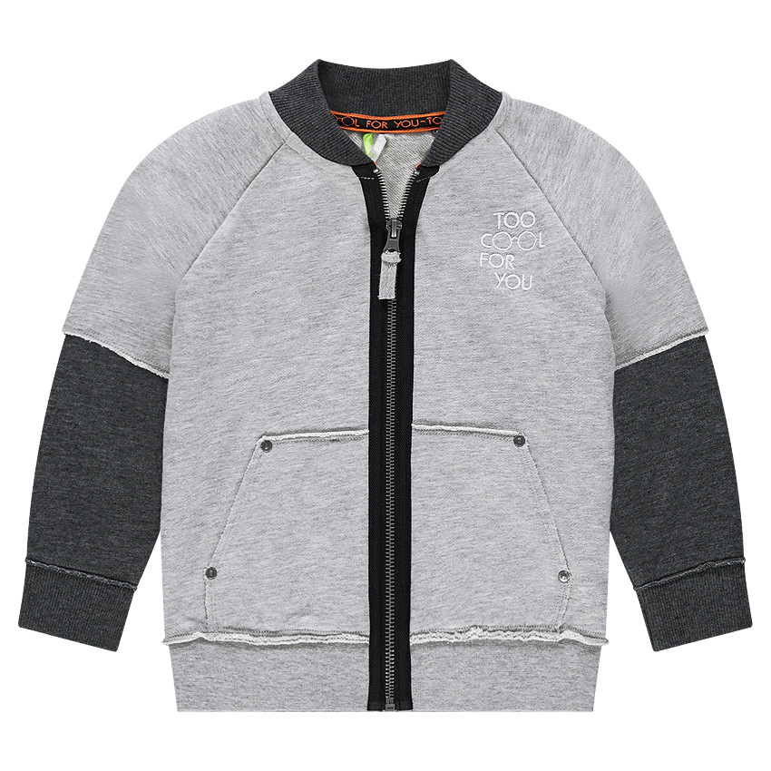 Gilet en molleton effet 2 en 1 avec inscription brodée 