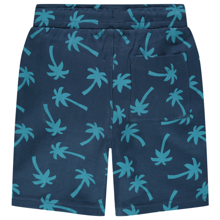 Bermuda imprimé palmiers all-over avec poche kangourou 