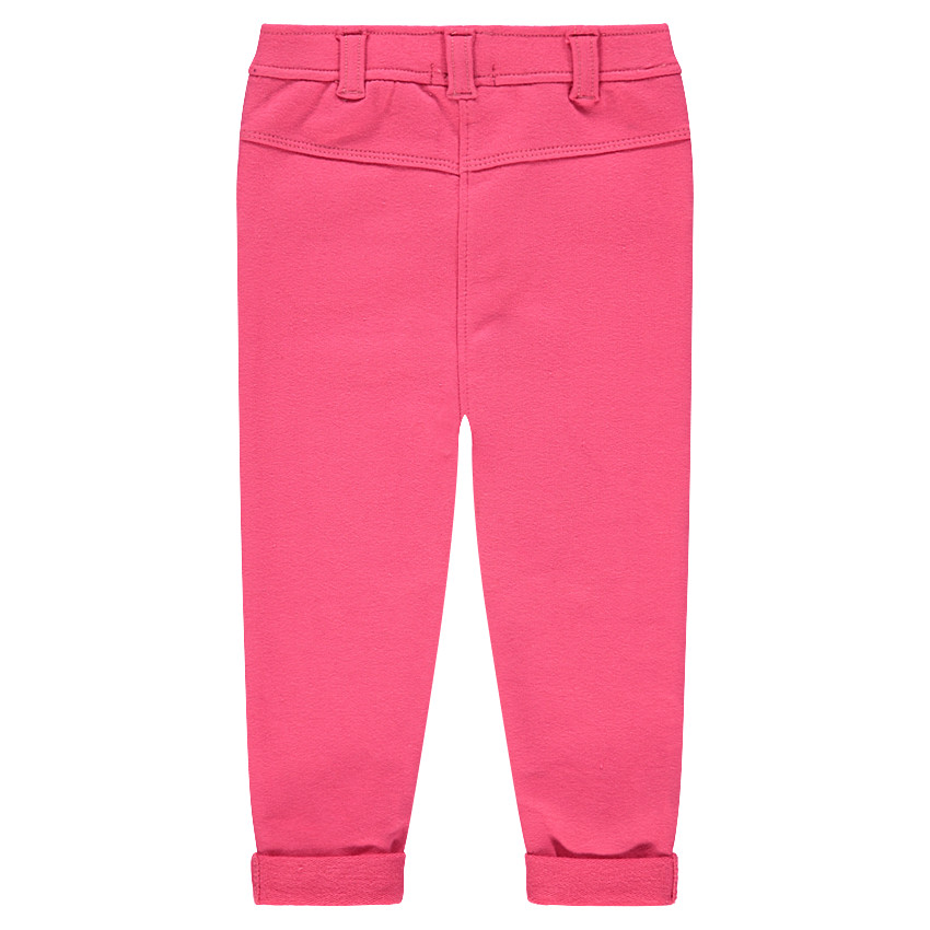 Jegging rose avec motifs brodés 
