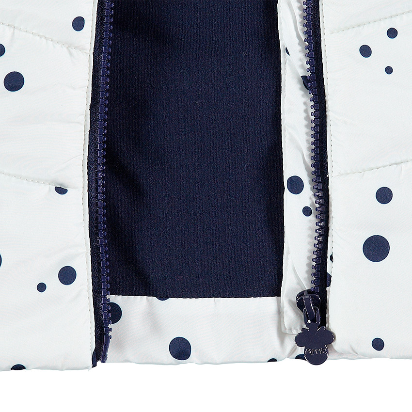 Doudoune sans manches doublée jersey à pois et oreilles de Minnie Disney 