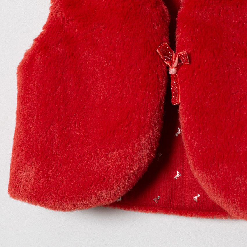 Gilet sans manche effet sherpa 