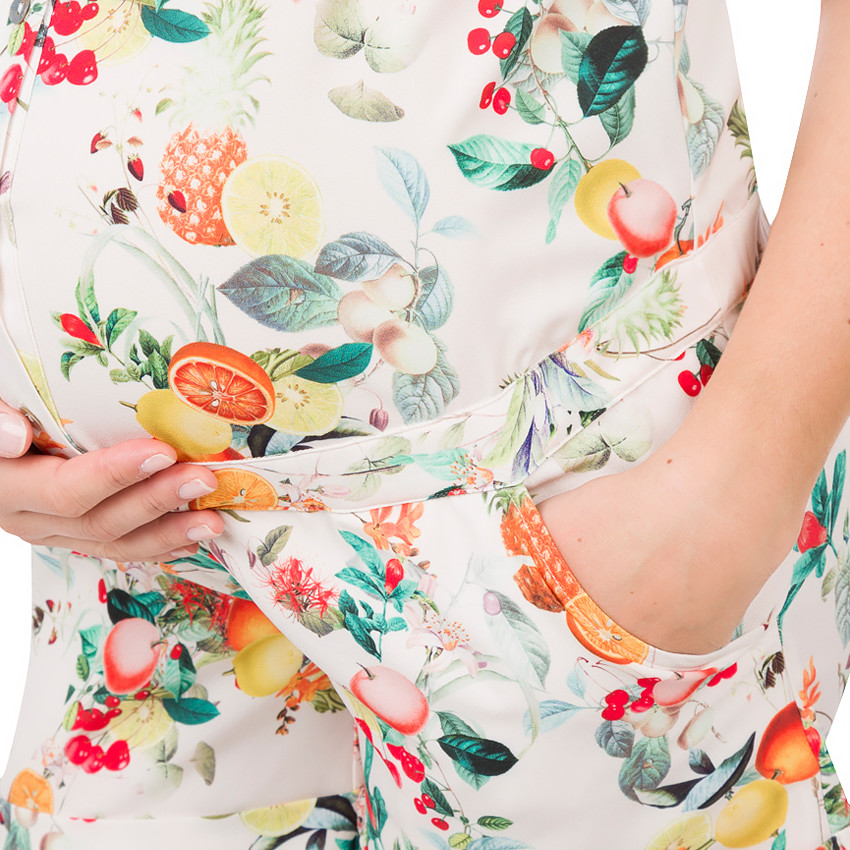 Combinaison courte de grossesse imprimée all-over 