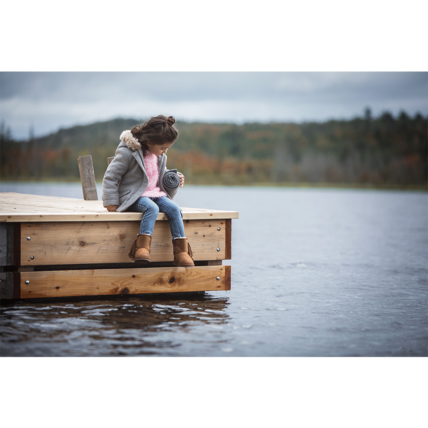 Junior - Jeans slim en molleton effet denim 