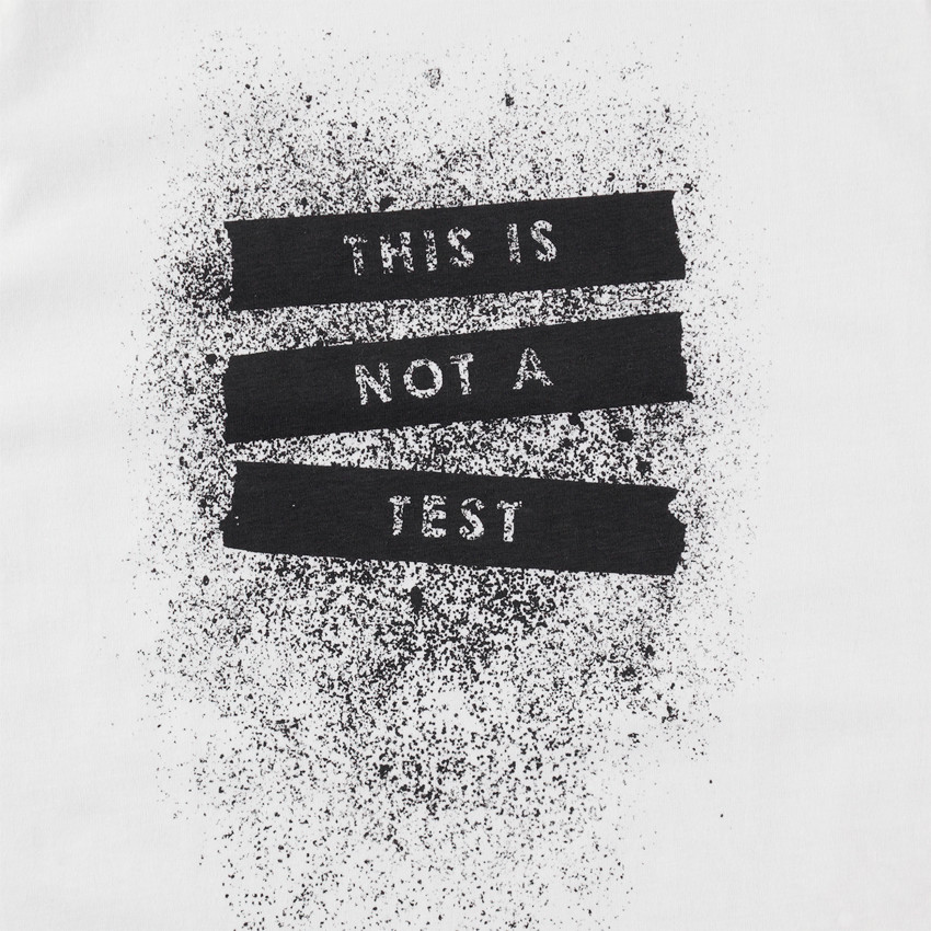 Junior - T-shirt manches courtes en jersey avec inscriptions et effet spray 