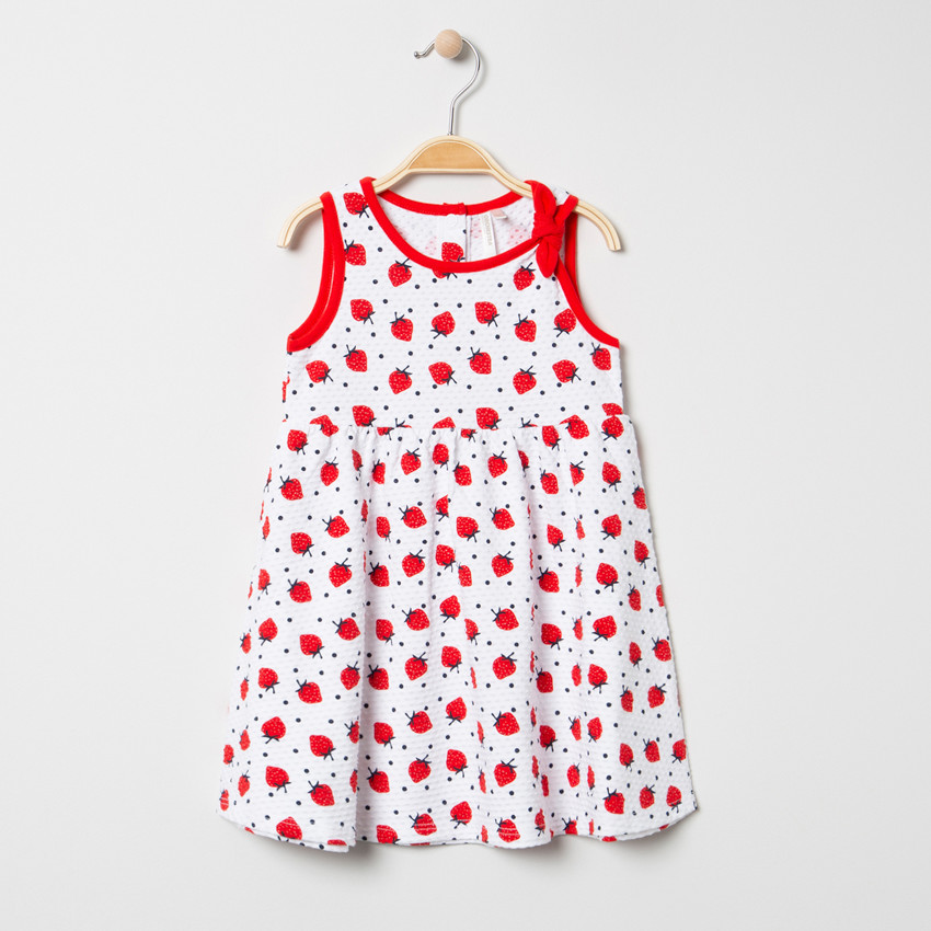 Robe sans manches imprimée fraises all-over 