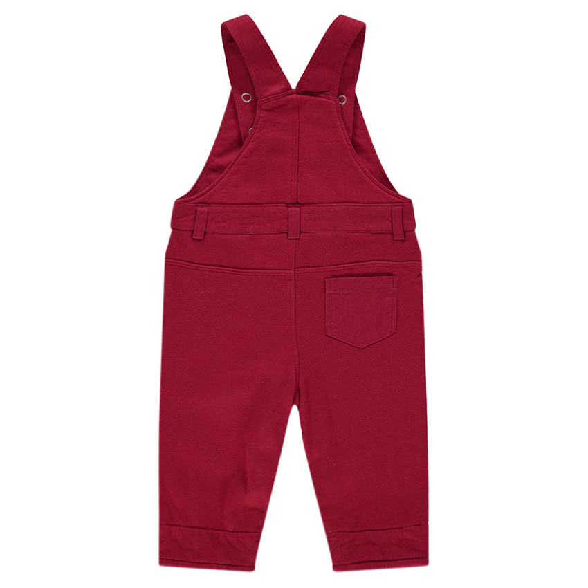 Salopette en coton avec renard brodé 