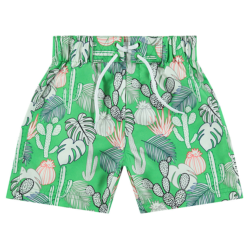Short de bain imprimé végétal all-over 