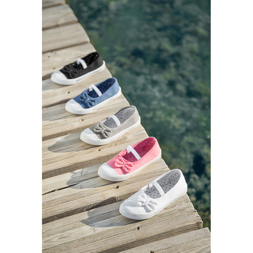 Babies en toile à élastique et noeud 