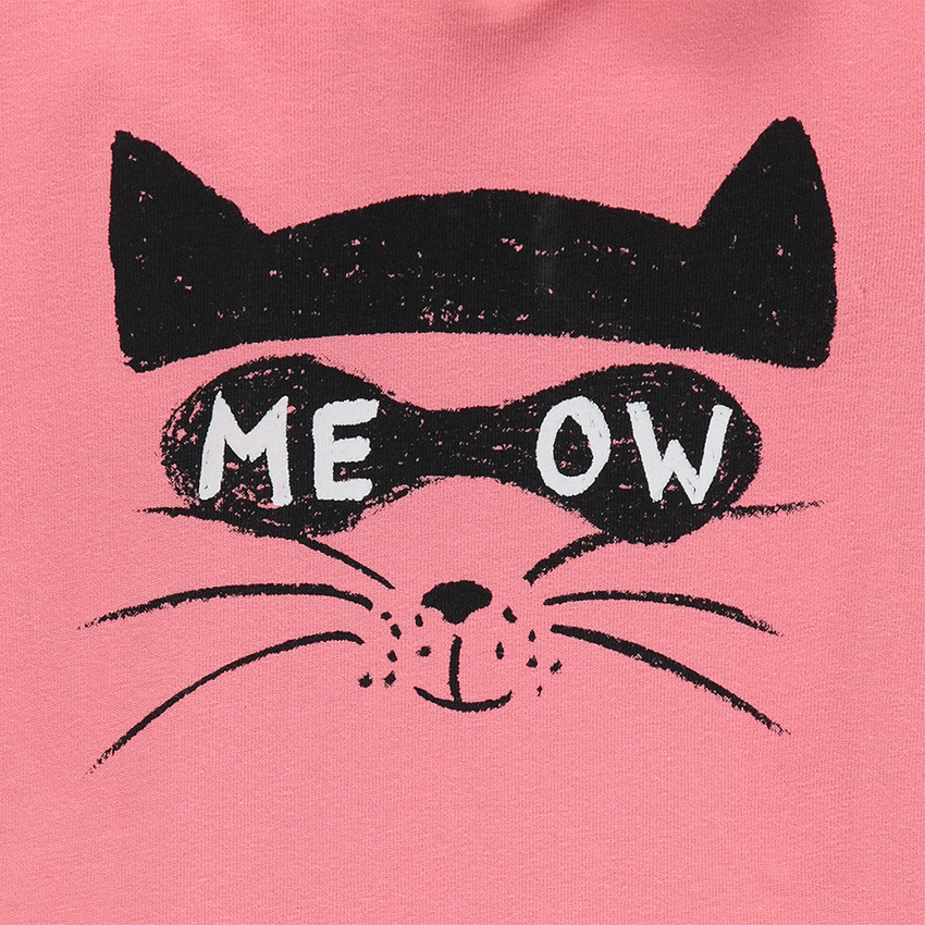 Sous-pull col roulé avec print chat 