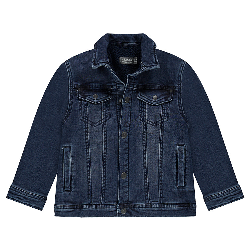 Veste en molleton effet jeans used 