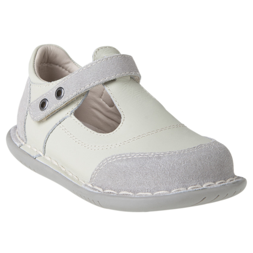 Salomés en cuir bi-matière  