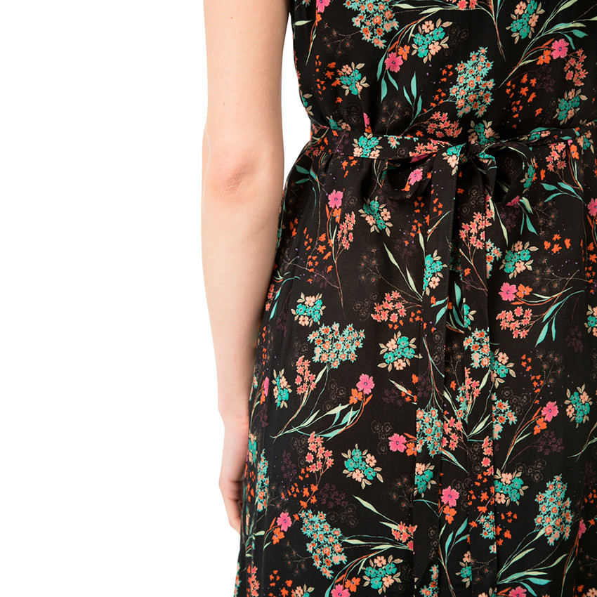 Robe longue de grossesse avec imprimé floral all-over 
