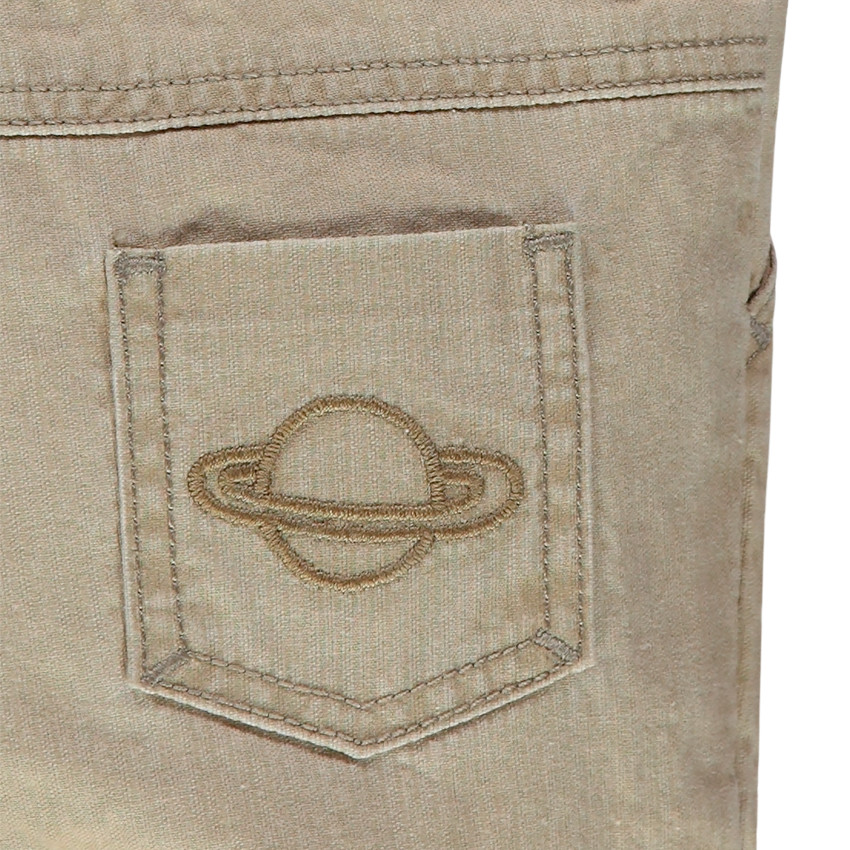 Pantalon beige effet used à poches italiennes 