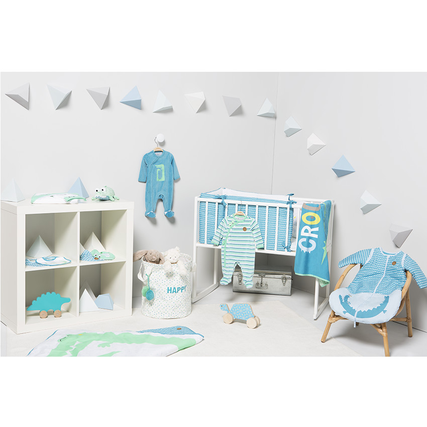 Lot de 2 dors-bien en velours rayé/uni avec print 