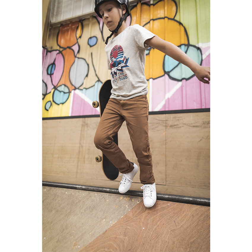 Junior - Pantalon en twill uni 