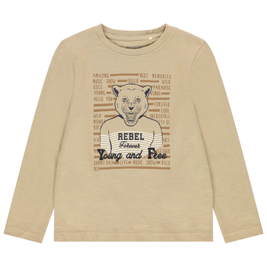 T-shirt manches courtes print tigre 