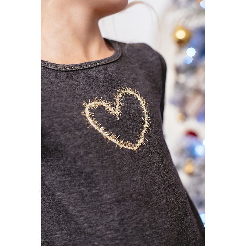 Robe de fêtes effet 2 en 1 en tulle à pois et molleton 