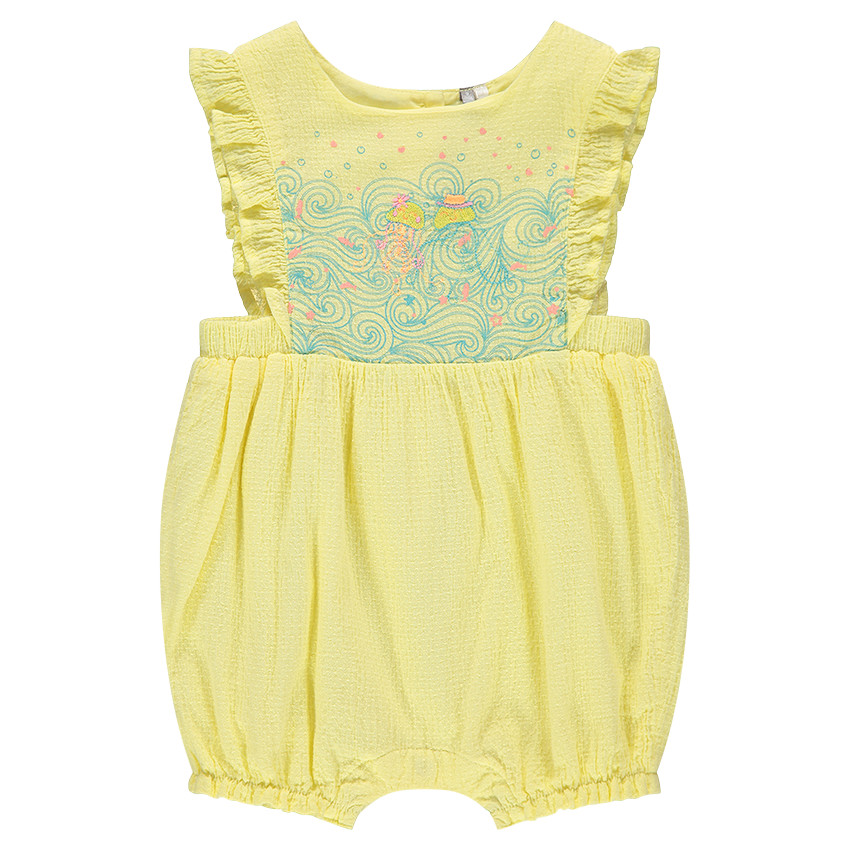 Combinaison courte avec volants et print fantaisie 