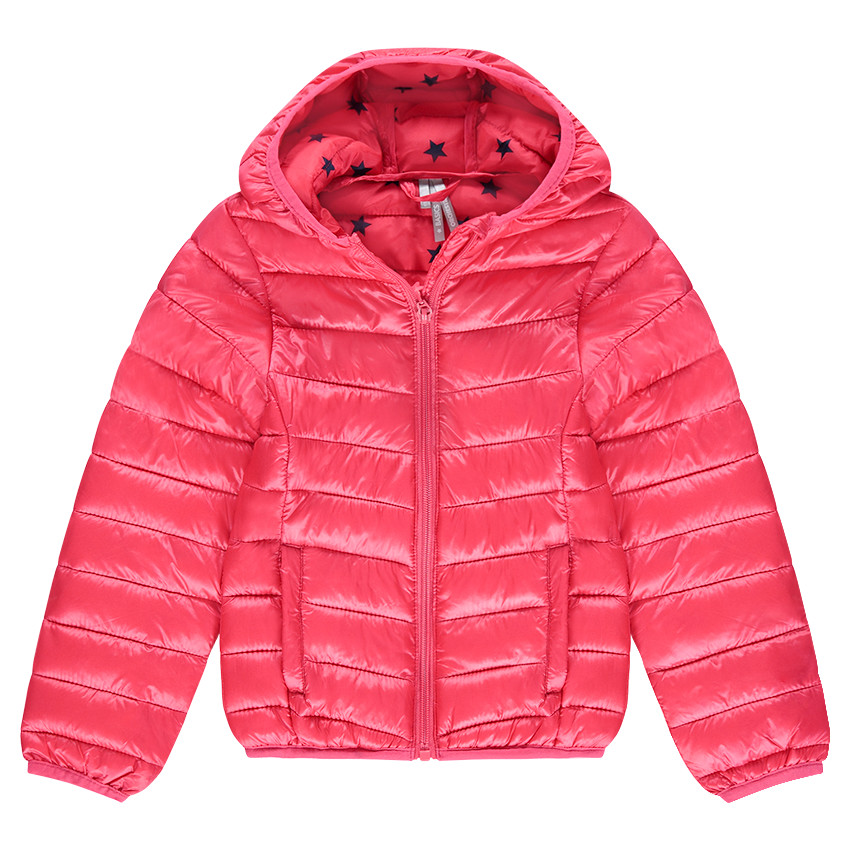 Junior - Doudoune light imperméable à capuche avec sac de rangement imprimé 