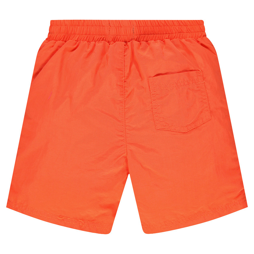 Short de bain uni avec palmiers printés 