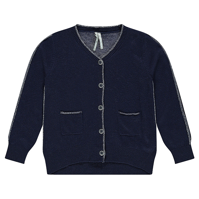 Gilet en tricot uni avec fil pailleté 