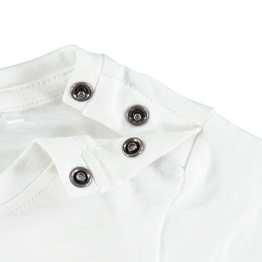 T-shirt manches courtes en coton bio à message en sequins 