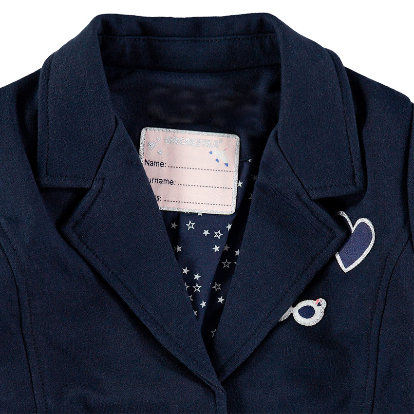 Blazer en molleton avec badges et poches zippées 