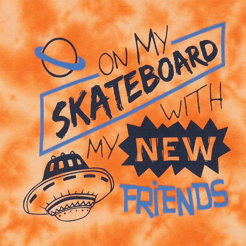 Tee-shirt manches courtes en jersey effet shibori avec texte printé  