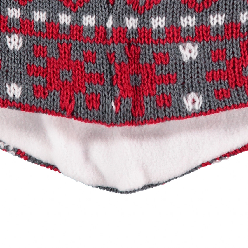 Ensemble bonnet et snood doublé micropolaire motifs jacquard 