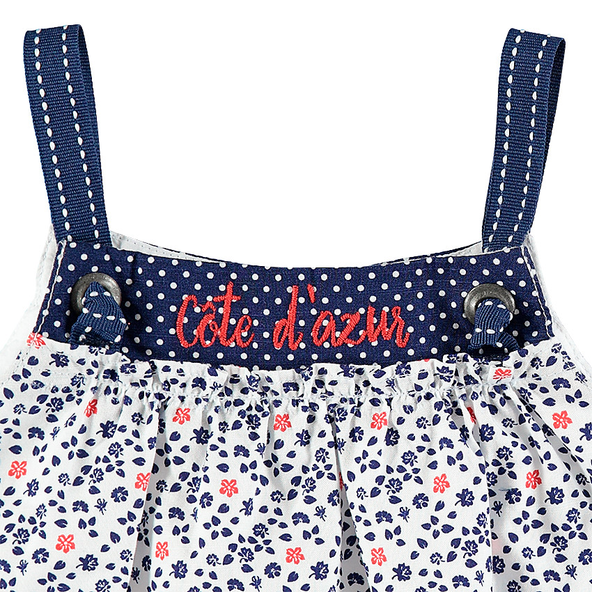 Tunique à bretelles avec fleurs imprimées all-over 