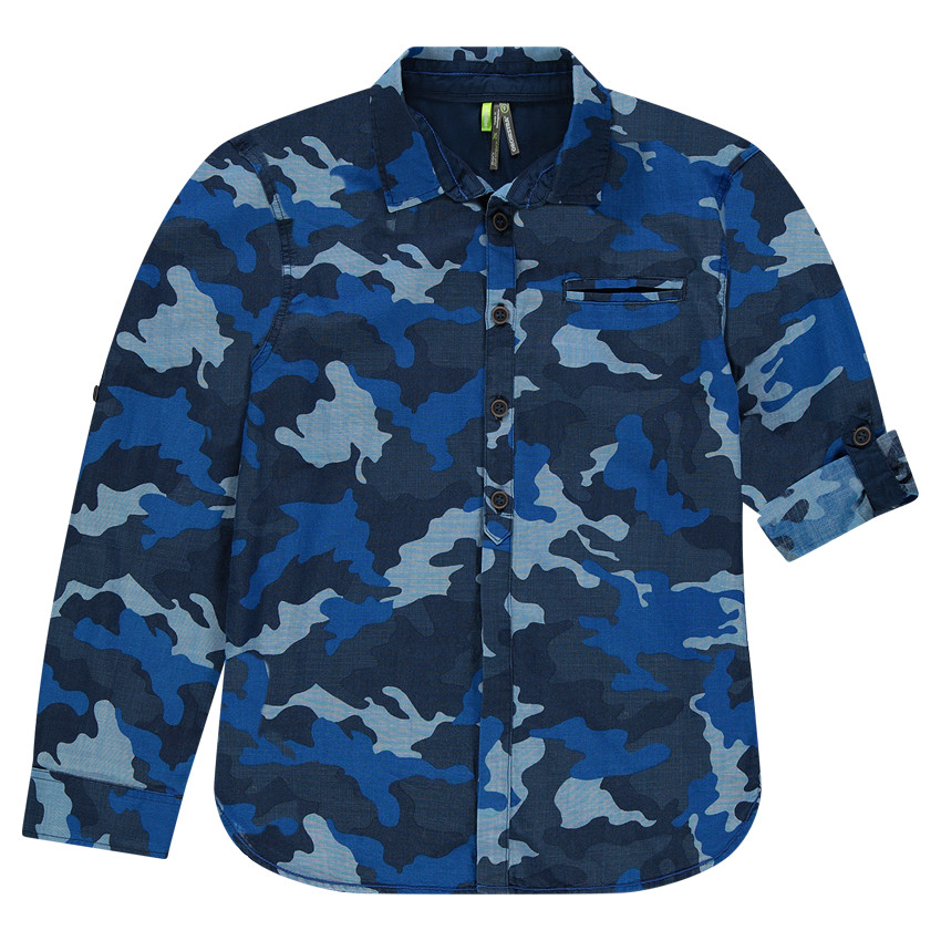 Junior - Chemise manches longues à motif army  