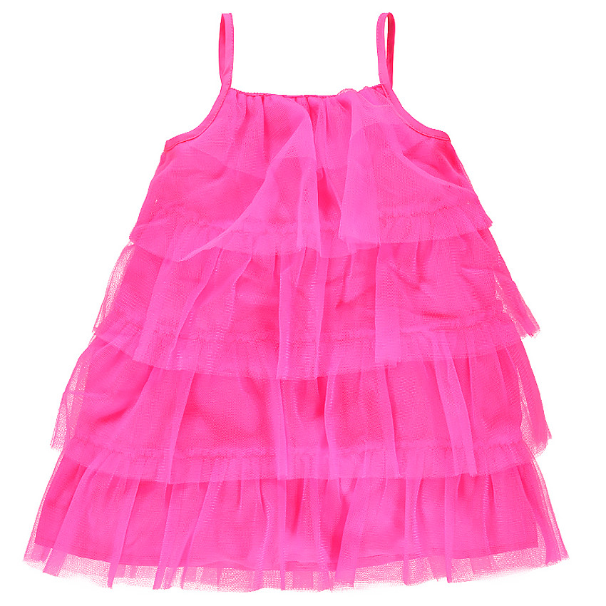 Robe en tulle volantée fines bretelles 