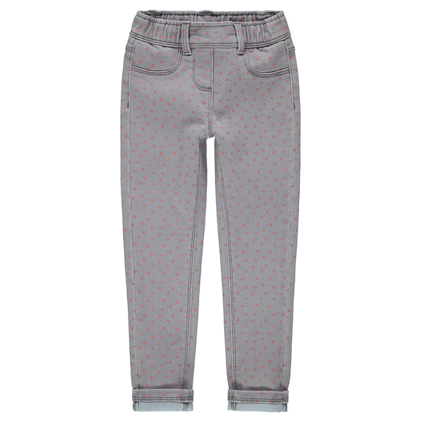 Jegging surteint avec fleurs imprimées all-over 