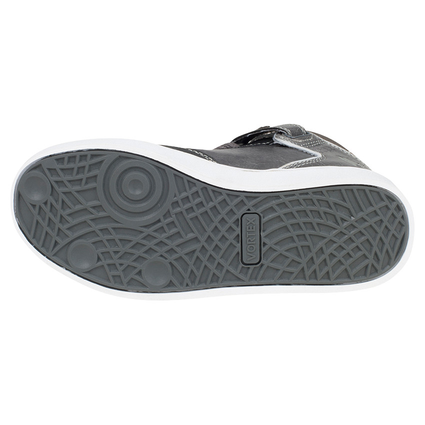 Baskets montantes Vortex aspect cuir used à lacets et scratch 