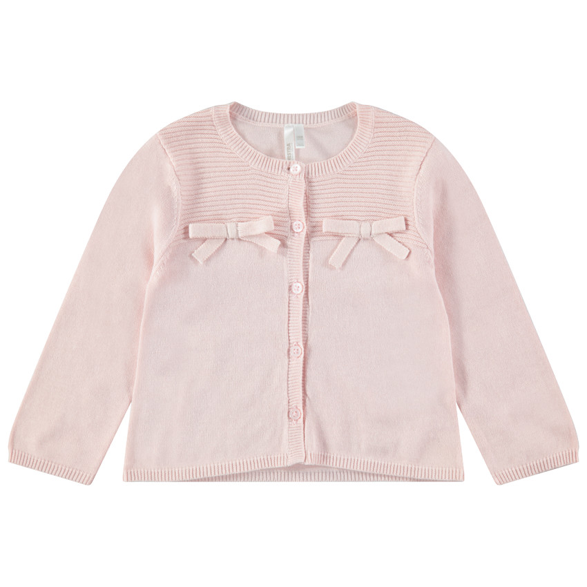 Gilet en tricot avec noeuds plats ton sur ton 