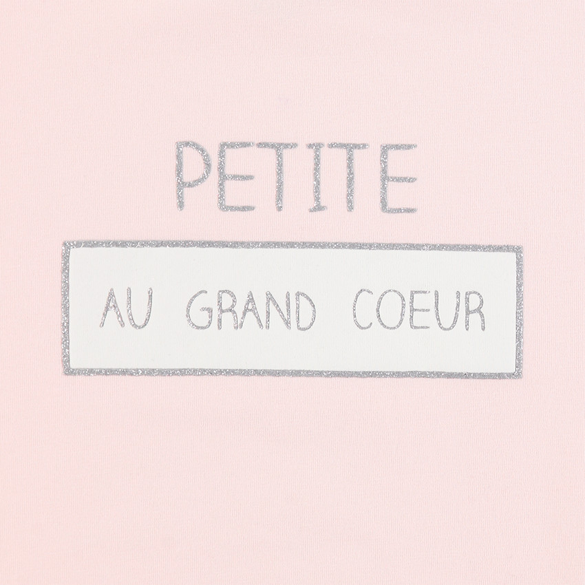 Tee-shirt manches longues en jersey avec message printé 