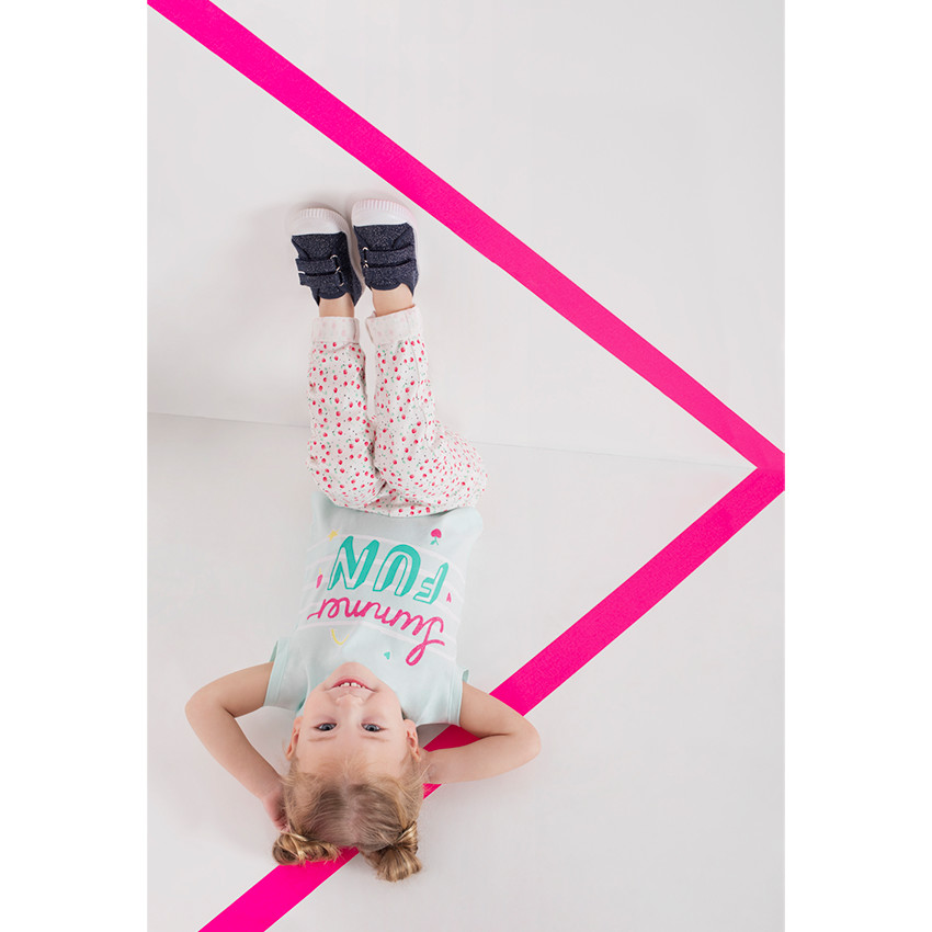 Pantalon en coton avec cerises imprimées all-over 