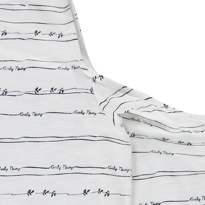 Junior - Tee-shirt manches longues à épaules dénudées et rayures 