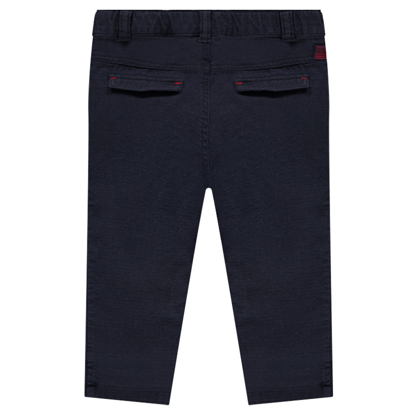 Pantalon en coton uni avec poches 