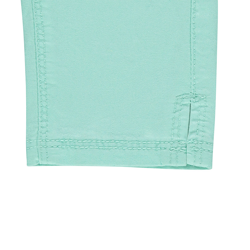 Pantacourt en satin de coton uni 