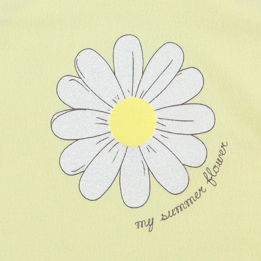 Robe effet 2 en 1 avec fleur printée et bas rayé 